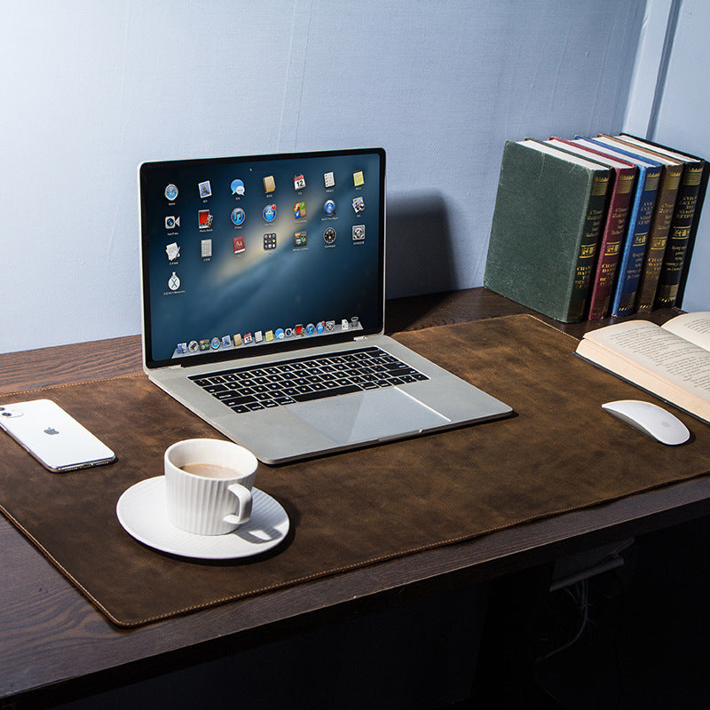 Napakalaking non-slip na desktop computer desk leather pad