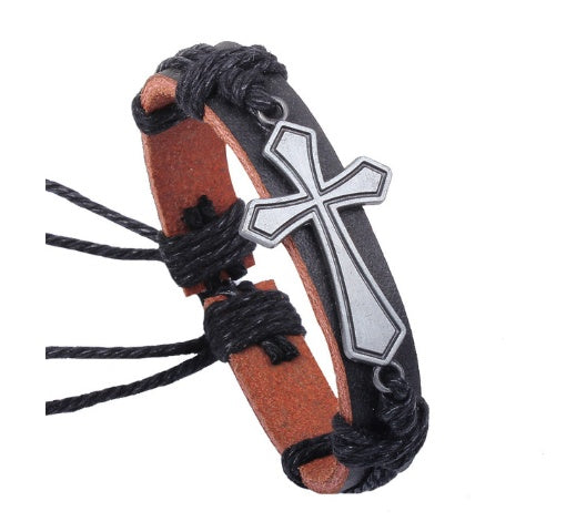 Religious Jewelry Christian I Love Jesus Alloy Leather Bracelet Wholesale Bracelet