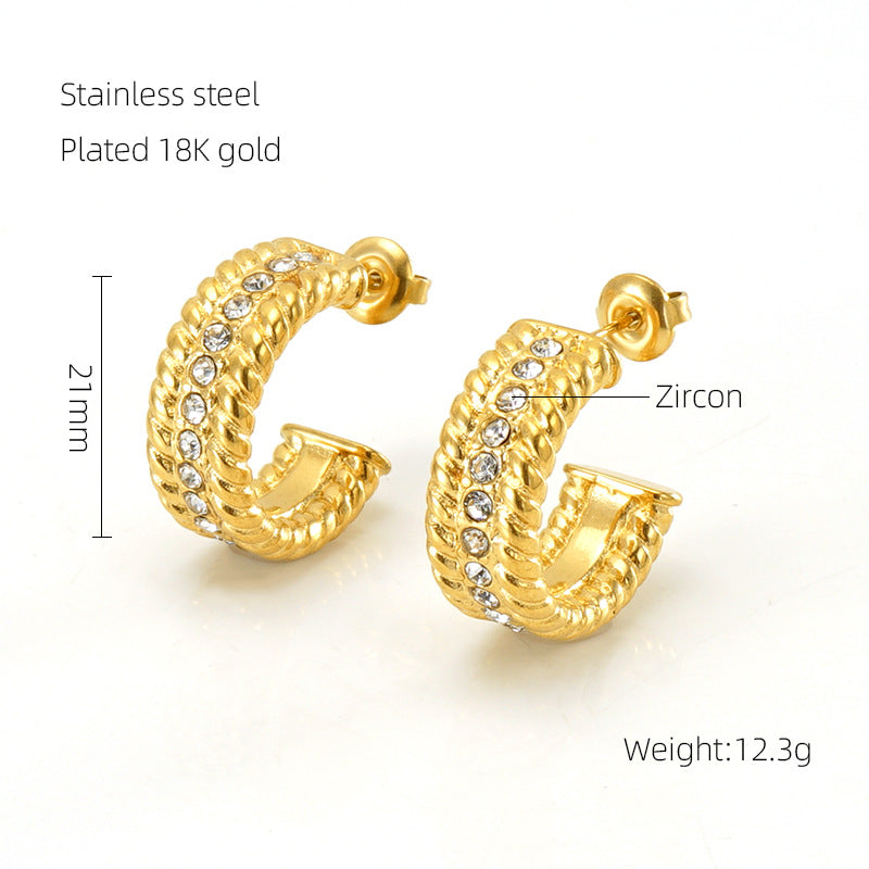 Women's Fashionable Stainless Steel Earrings