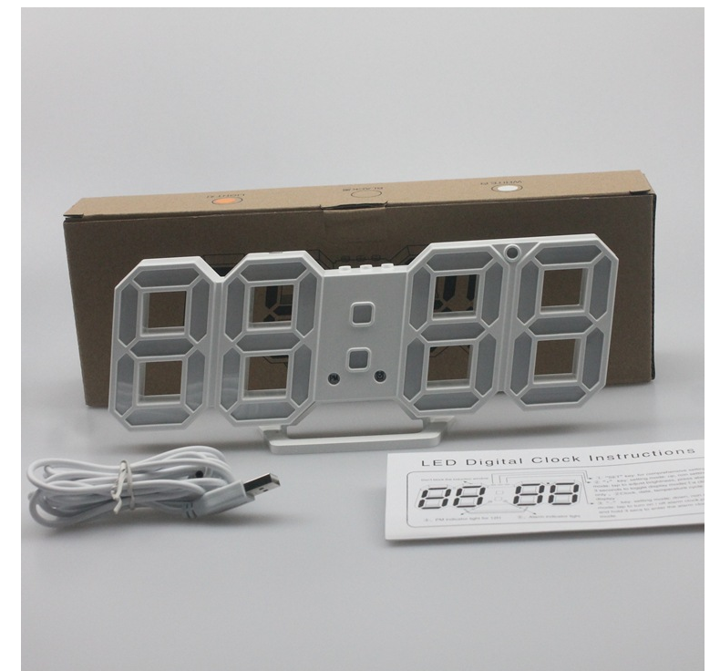 3D LED Wall Digital Clock