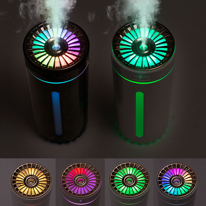 Wireless Air Humidifier Colorful Lights Mute Ultrasonic USB Fogger Diffuser Purifier 800mAh Rechargeabl Cool Mist Maker For Car