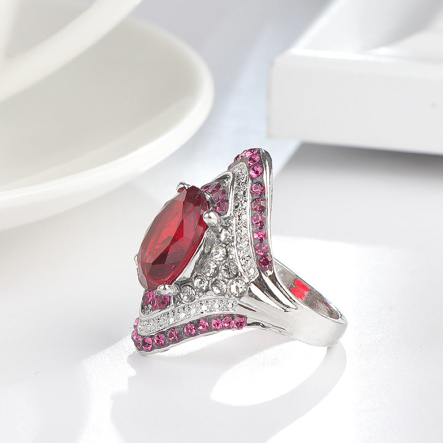 Ruby Plated 925 Silver Ring