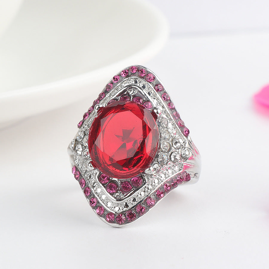 Ruby Plated 925 Silver Ring