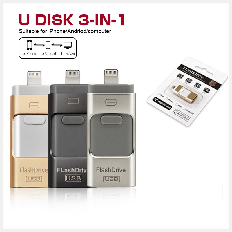 Three In One OTG USB Flash Disk Para sa Computer At Mobile Phone