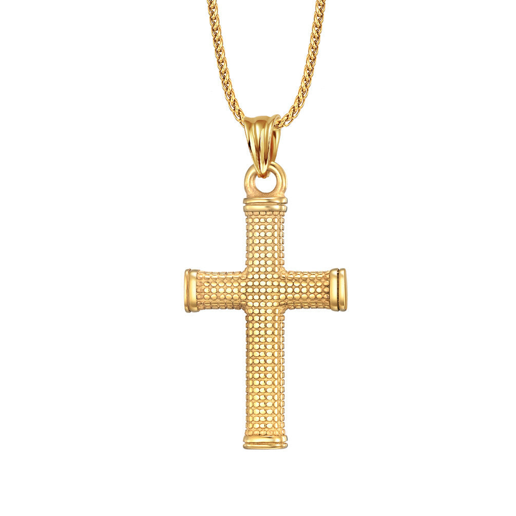 Stainless Steel Cast Religious Cross Necklace