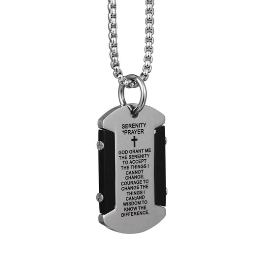 Serenity Prayer Pendant Necklace