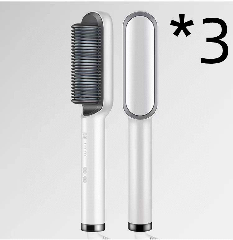 Bago 2 In 1 Hair Straightener Hot Comb Negative Ion Curling Tong Dual-purpose Electric Hair Brush