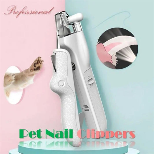 Pet Nail Clippers With LED Light Dogs Cat Nail Scissors Professional Trimmer Tool Care Grooming Supplies