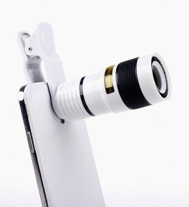 Zoom Mobile Phone Clip-On Retractable Telescope Camera Lens Para sa Galaxy S3 S4 S5 S6 S7 Edge na Telepono