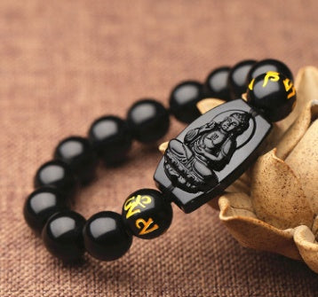 Buddha Obsidian Bracelet