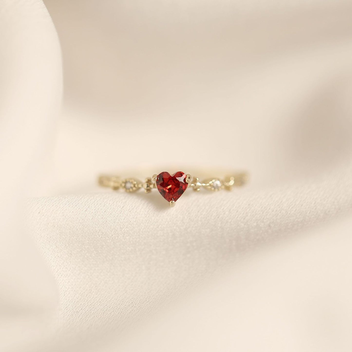 Women's Fashion Love Ruby Ring