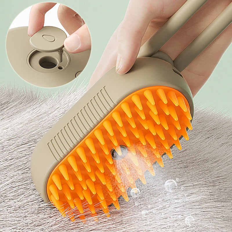 Cat Steam Brush Steamy Dog Brush 3 In 1 Electric Spray Mga Brush ng Buhok ng Cat Para sa Masahe Pag-aayos ng Alagang Hayop Suklay Pagtanggal ng Buhok Mga Suklay ng Alagang Hayop