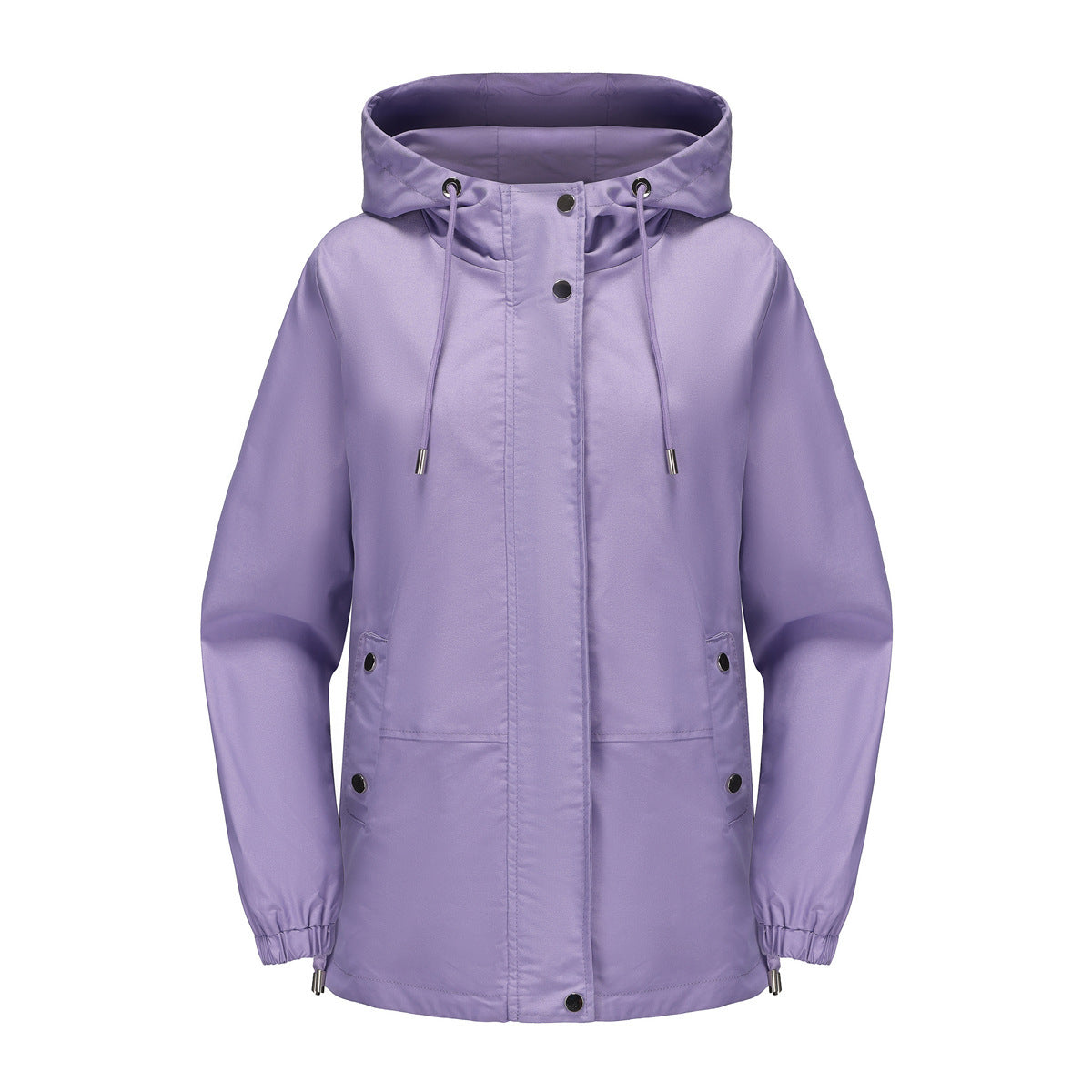 Women's Loose Windproof Jacket Hooded Long Sleeve