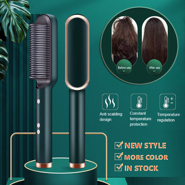 Bago 2 In 1 Hair Straightener Hot Comb Negative Ion Curling Tong Dual-purpose Electric Hair Brush