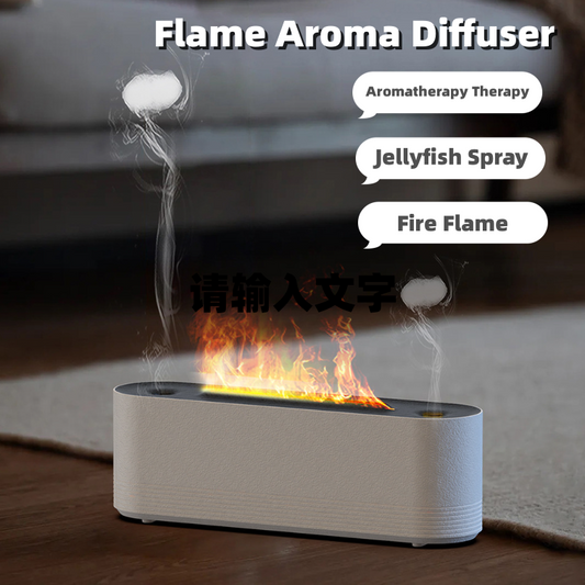 Flame Air Humidifier Ultrasonic 7 Kulay Aroma Diffuser LED Cool Mist Maker Fogger Essential Oil Room Halimuyak Office Home Decor