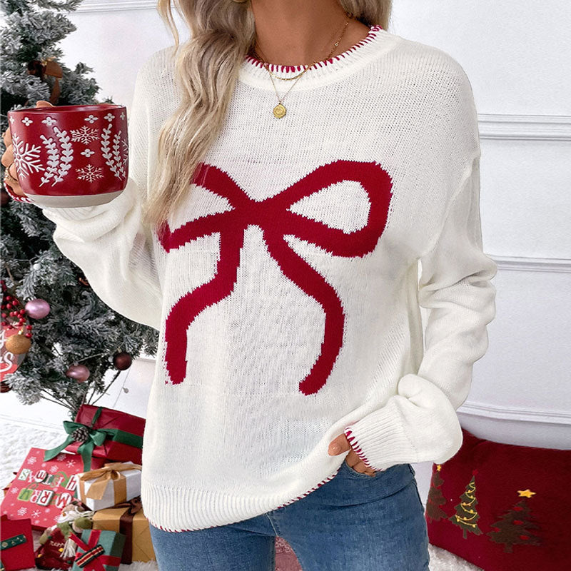 Autumn And Winter European And American Fashion Loose-fitting Long Sleeves Round Neck Christmas Sweater