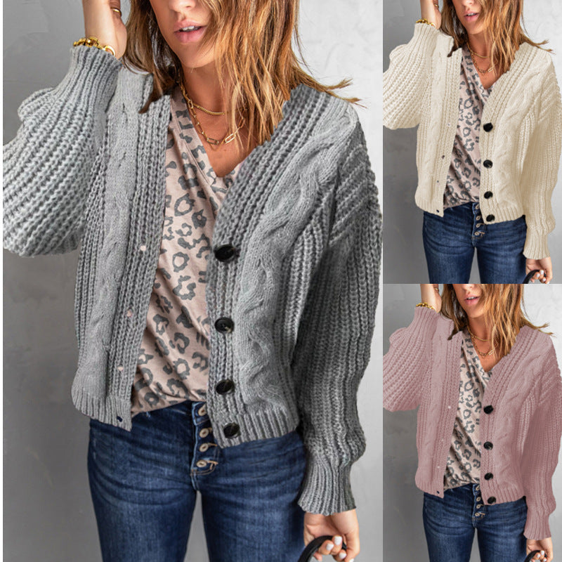 Women's Knitting Sweater Cardigan Top