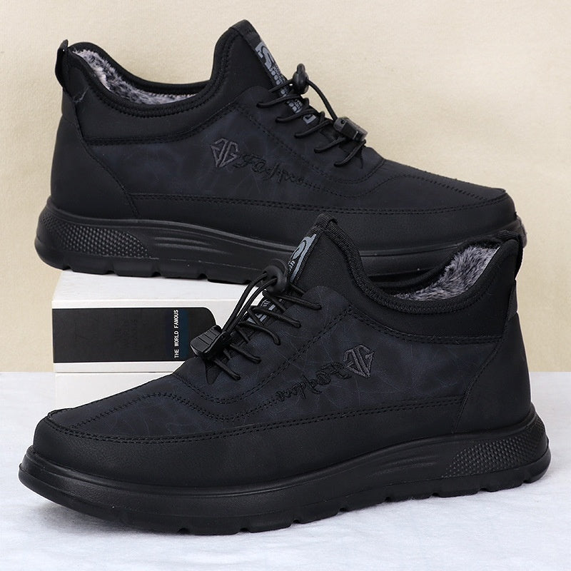 Waterproof Warm Polyurethane Fleece-lined Thickened Sneakers