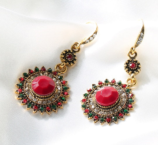 Traditional Ruby Earring