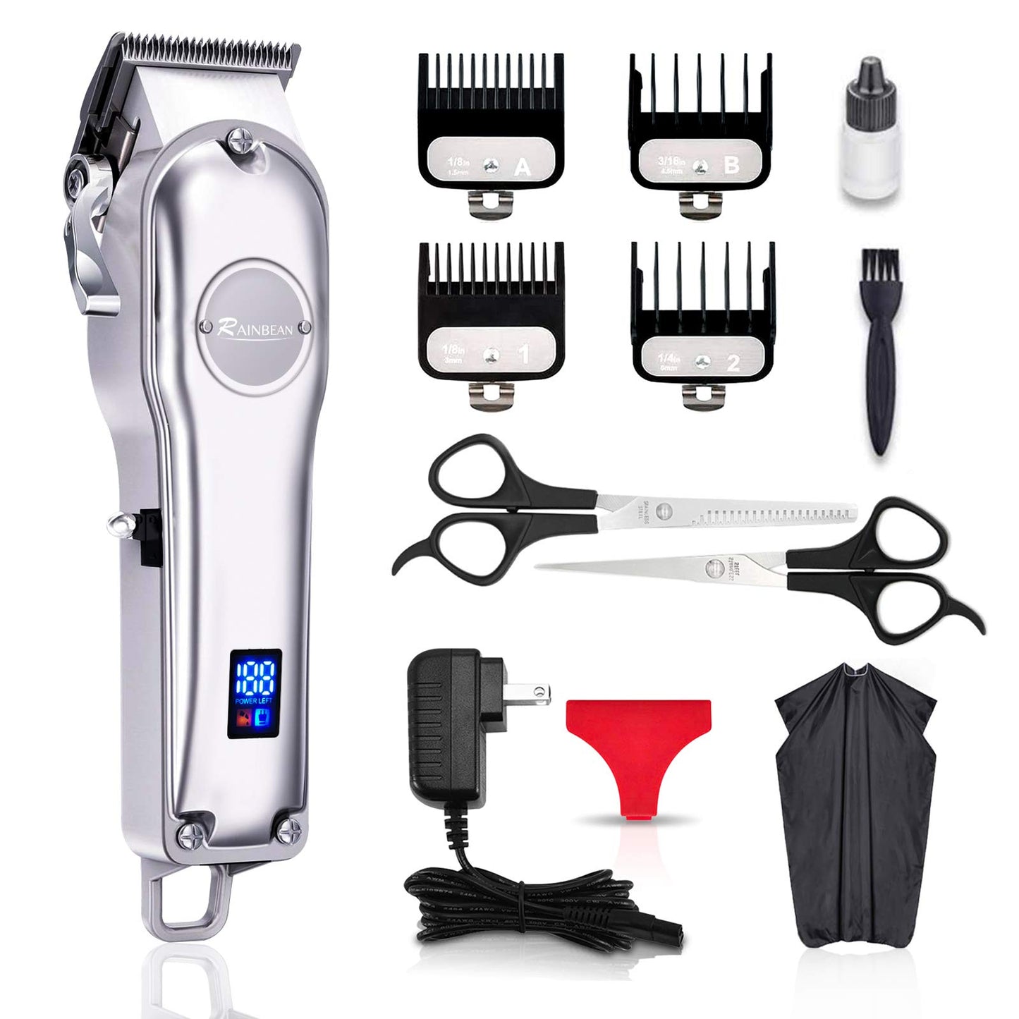 Cortadora de cabello para hombres 3 en 1 IPX7 Recortadora de barba impermeable Kit de aseo Cortadora de cabello inalámbrica para mujeres y niños Pantalla LED Recargable por USB Amazon prohibido