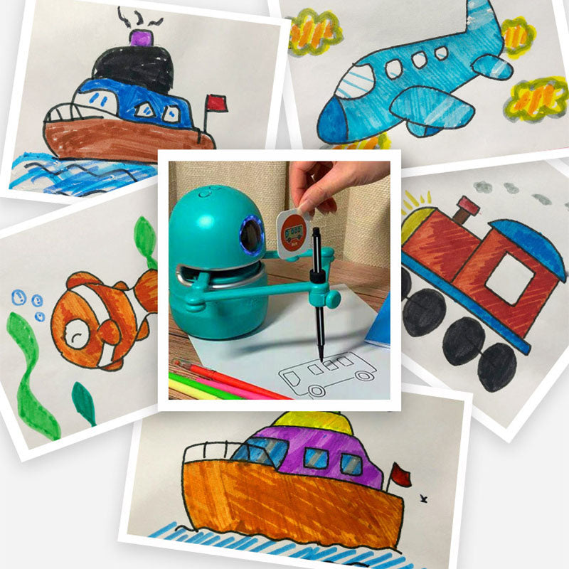 Pintura Robot Guardería Niños Estudiantes