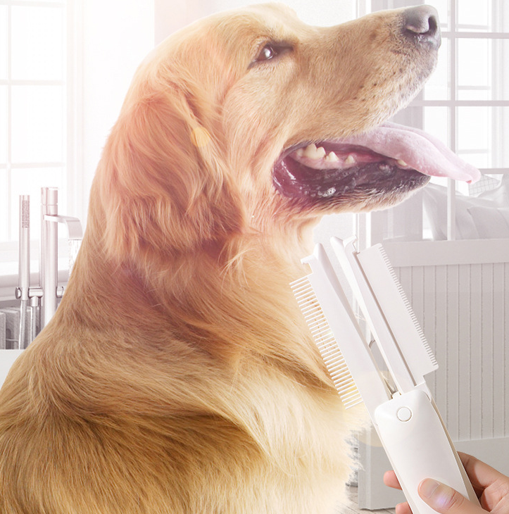 Cepillo para quitar el pelo de mascotas, cepillo de aseo para gatos, depiladora de masaje para perros y gatos para eliminar el pelo flotante, suministros para perros mascota