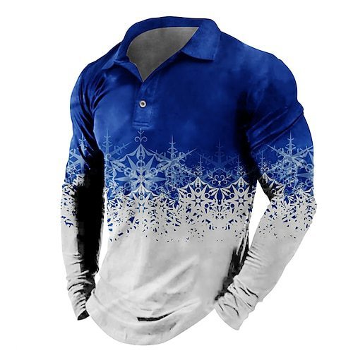 Trendy Slim-fit Contrast Colors Long-sleeved Polo Shirt