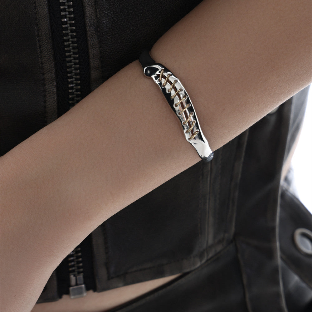 Metal Stitching Personalized Unisex Style Premium Bracelet