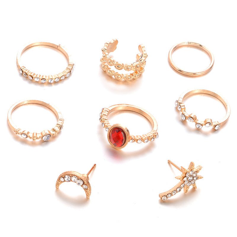 Ruby Eight Piece Combination Ring