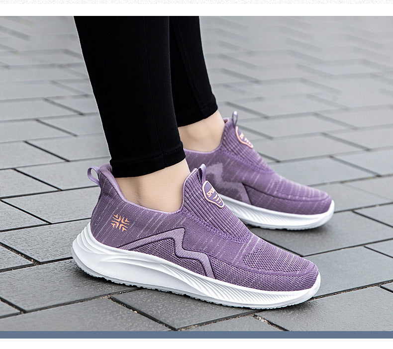 Middle-aged And Elderly Walking Shoes Soft Bottom Widened Mesh Surface Breathable Shoes