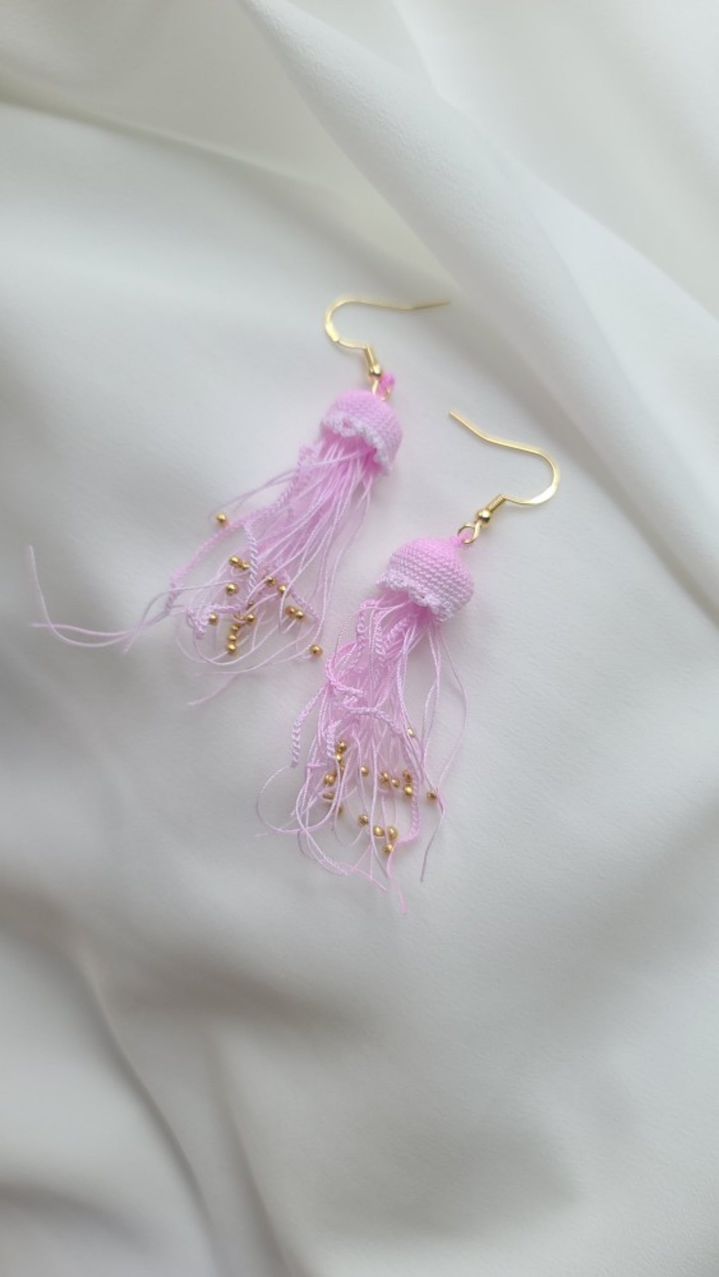 Micro Hook Jellyfish Earrings And Tassels