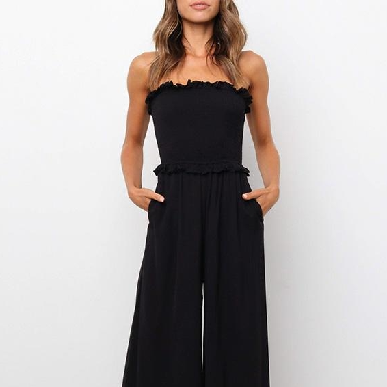 European And American Leisure Loose Sleeveless Jumpsuit