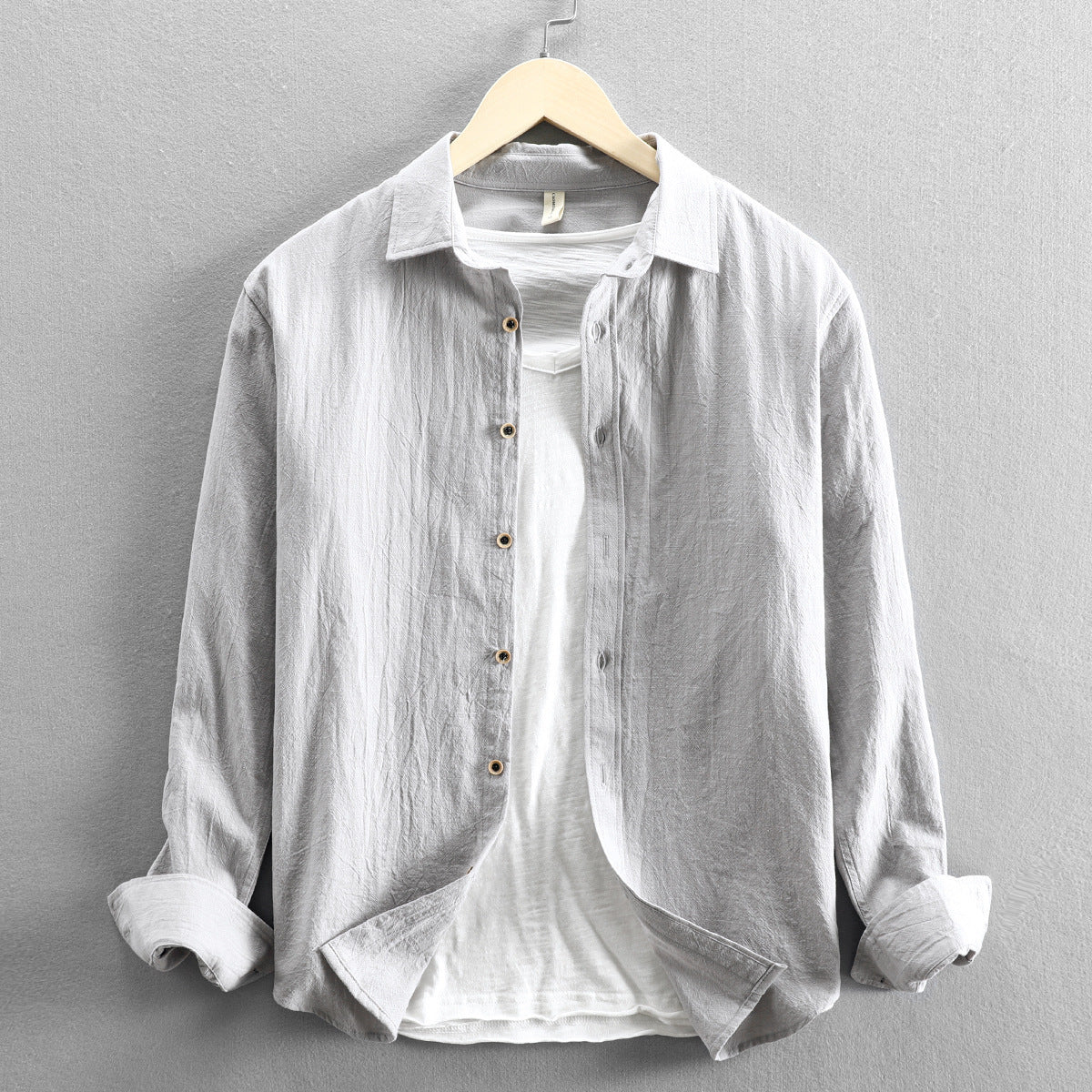 Men's Pure Color Casual Versatile Shirt