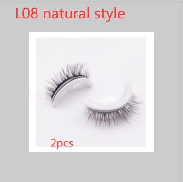 Reusable 3D Mink Lashes Natural False Eyelashes Self Adhesive Fake Glue Free Makeup Eyelash Extension Silk