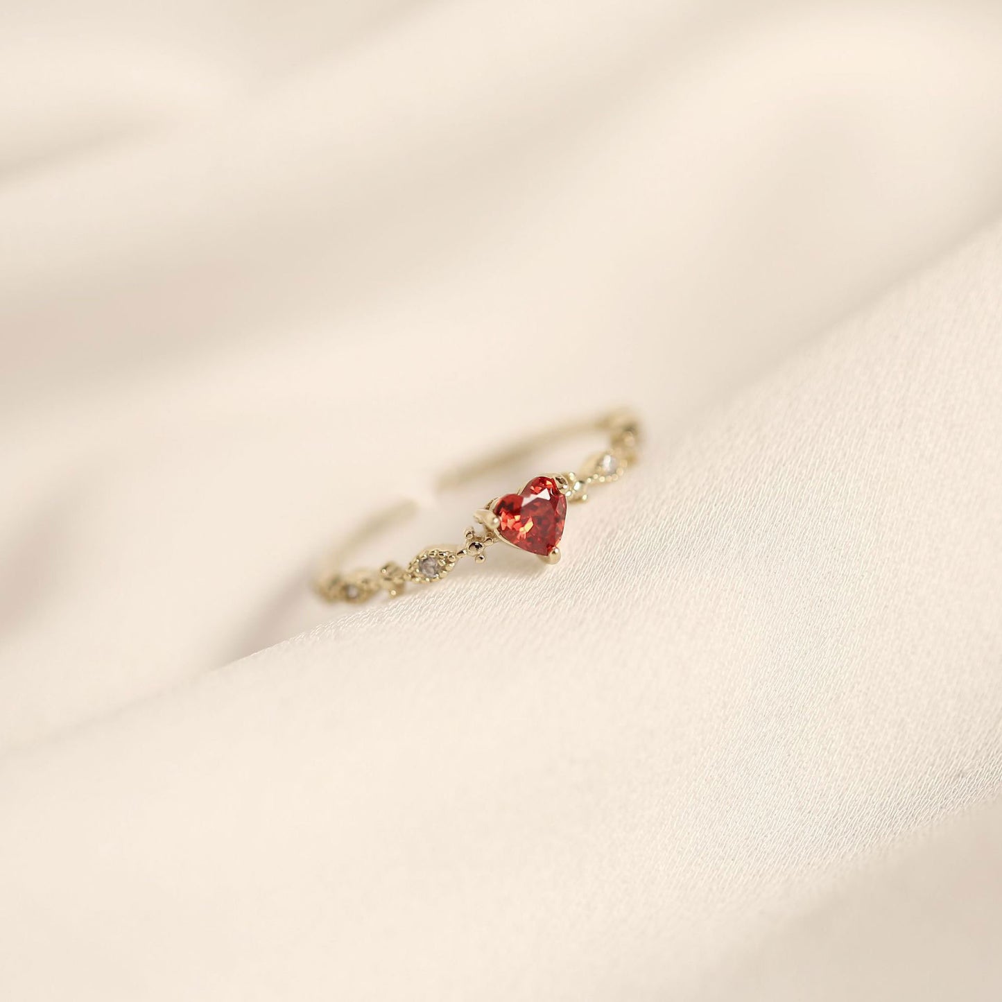 Women's Fashion Love Ruby Ring