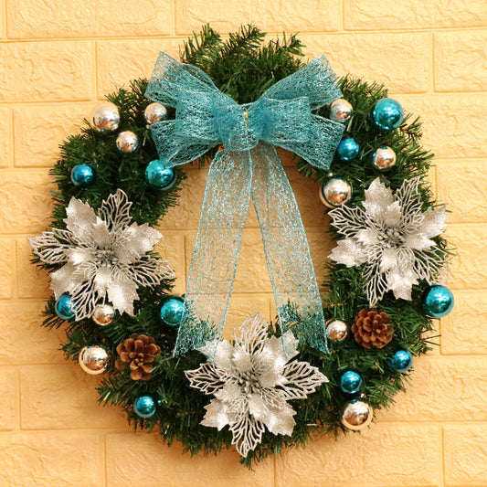 40 50 60CM Christmas Wreath Mince Rattan Ring Door Hanging Christmas Decorations, Christmas Wreath Window