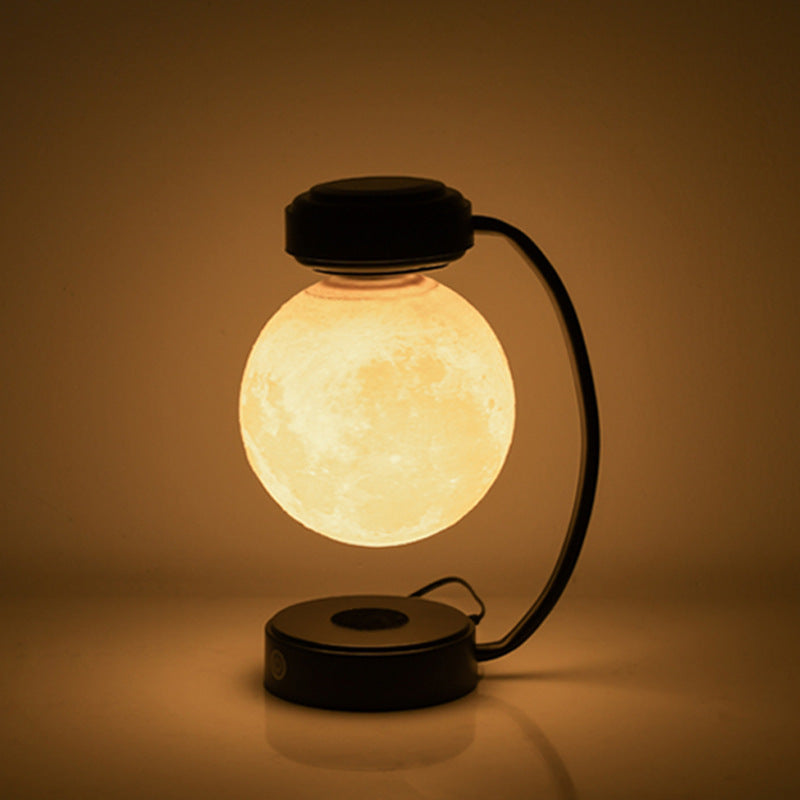 Luz LED 3D de Noche De Luna, lámpara de bola flotante giratoria levitante magnética inalámbrica para escuela, oficina, librería, decoración del hogar