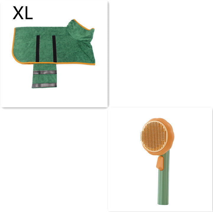 Bagong Pet Cat Brush Hot Selling Hand-held Steel Wire Self-cleaning Comb Looper Para sa Pagtanggal ng Buhok