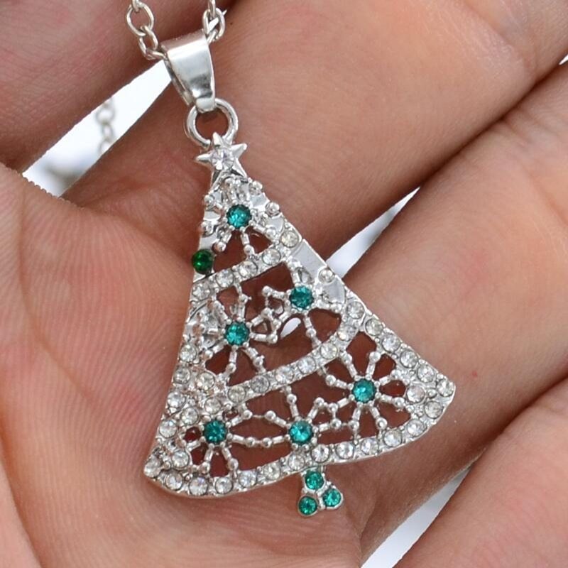 Ruby Christmas Tree Zircon Clavicle Chain