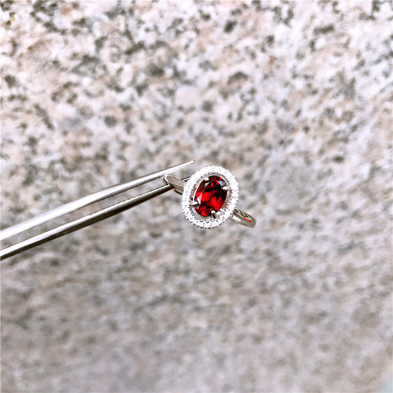 Natural Mozambique Ruby Garnet Stud Earrings