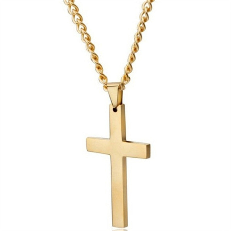 Religious Ornament European And American Personalized Cross Pendant Men's Necklace Women Necklace