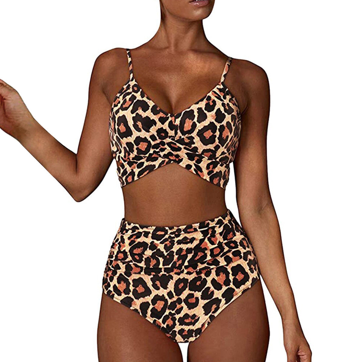 Conjunto de bikini con estampado sólido sexy para mujer Traje de baño push up