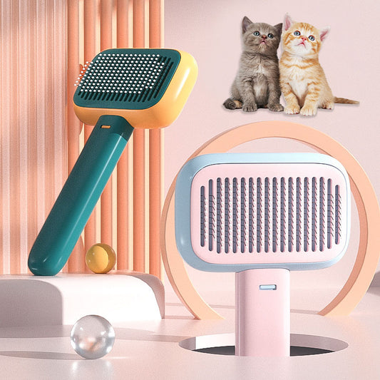 Bagong Alagang Hayop Cat Dog Hair Brush Hair Massage Comb Open-Knot Brush Grooming Cleaning Tool Stainless Steel Comb