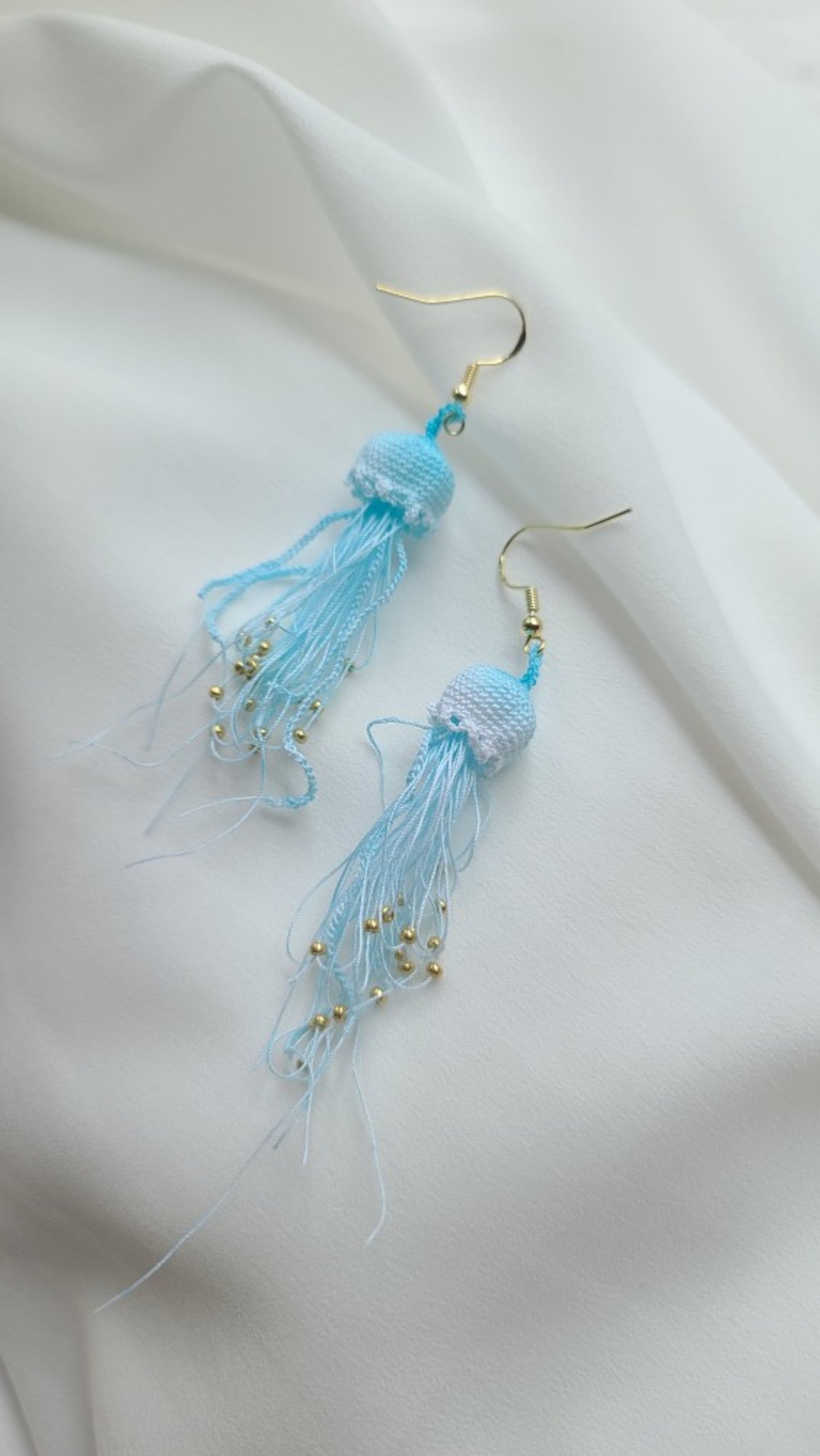 Micro Hook Jellyfish Earrings And Tassels