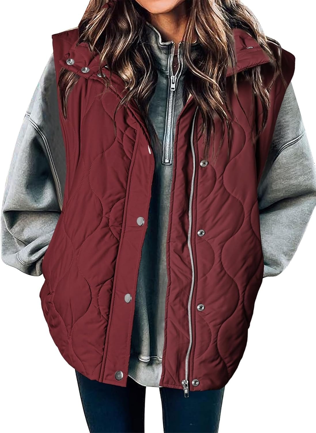 Zipper Thermal Vest Cotton-padded Coat