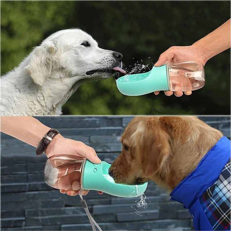 Botella de agua portátil para perros pequeños y grandes, cuenco de viaje para cachorros y gatos, dispensador de agua para perros, alimentador, 350, 550ML 