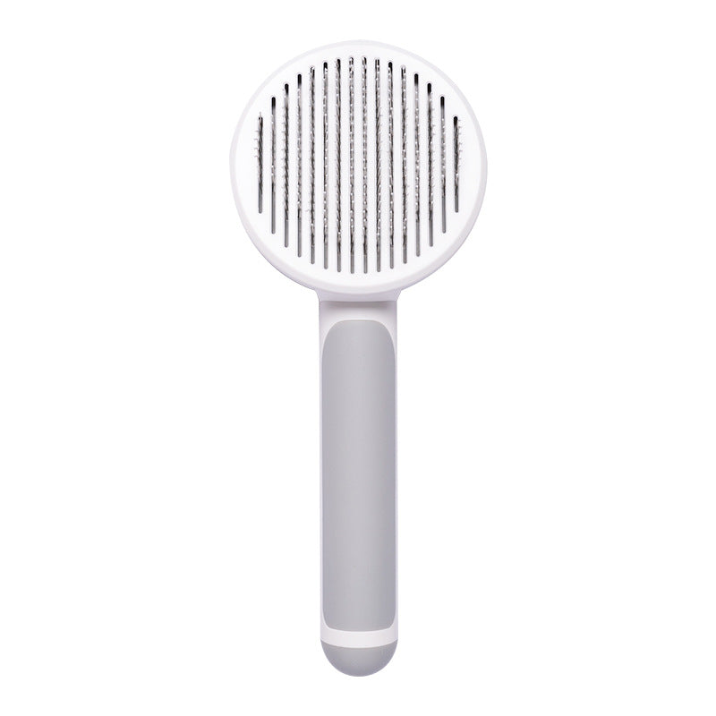 Bagong Pet Cat Brush Hot Selling Hand-held Steel Wire Self-cleaning Comb Looper Para sa Pagtanggal ng Buhok