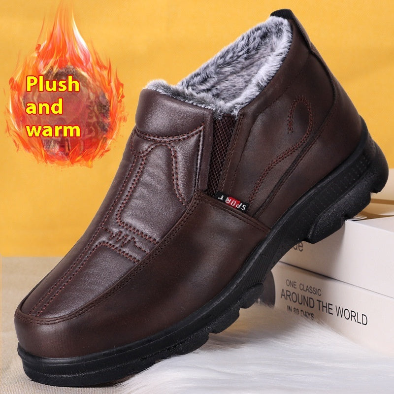 Winter Elderly Cotton Shoes Polyurethane Thick Cotton Boots Thick Warm