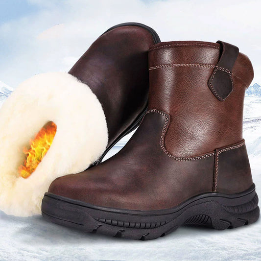 Warm Fur Integrated Wool Boots Waterproof Non-slip Platform Cotton Shoes