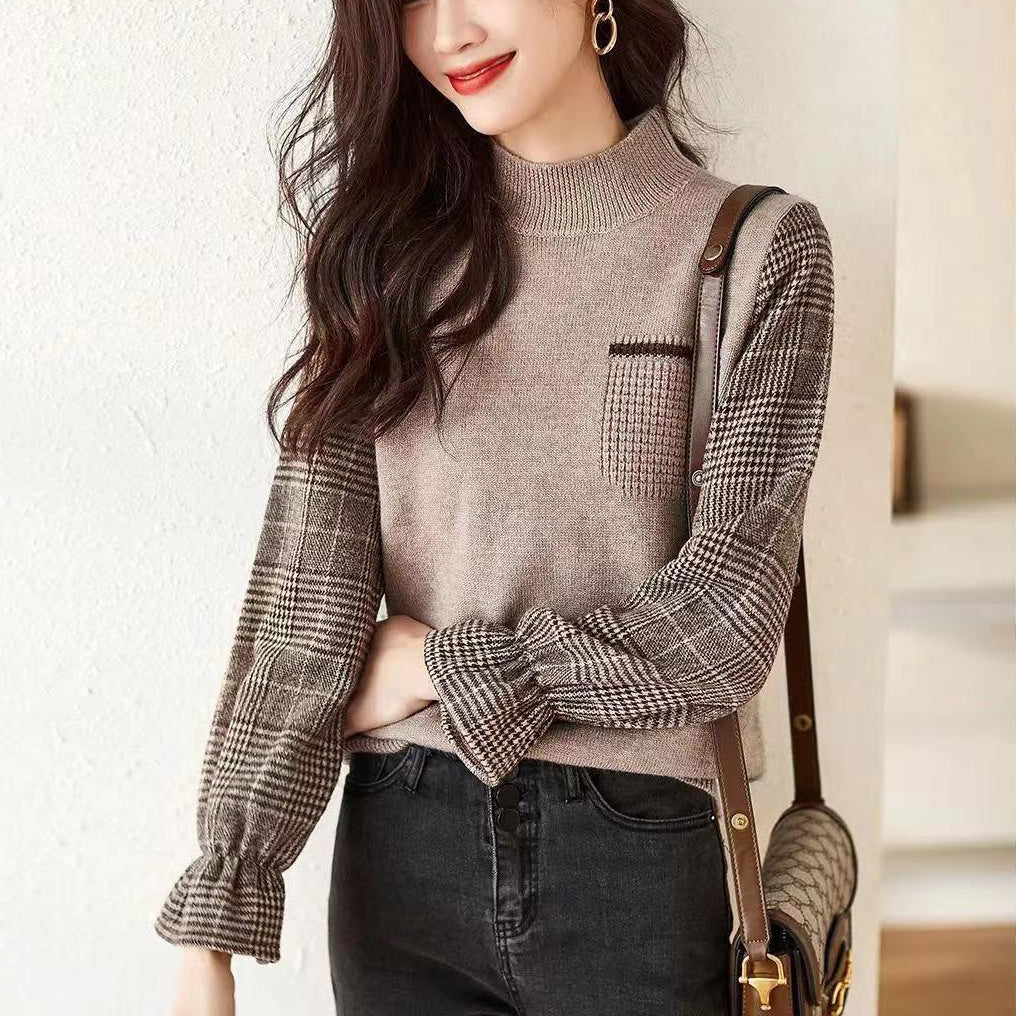 Women's Half Turtleneck Knitted Sweater